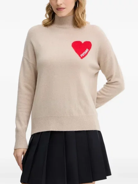Pulover From Future cu motiv cu inimi