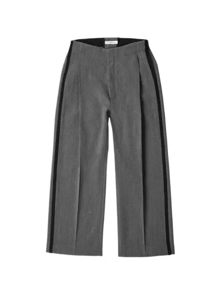 Pantaloni Applied Art Forms cu dungi gri