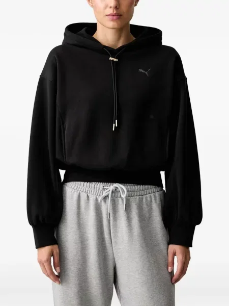 Hanorac cu glugă Puma cu broderie negru