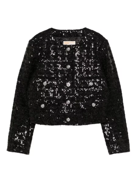 Flitteres tweed dzseki Michael Michael Kors fekete