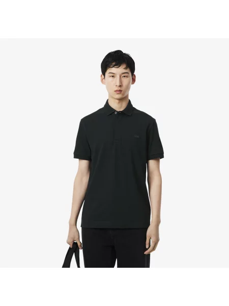 Lacoste Elastyczna Koszulka Polo Paris Regular Fit I Piqué zielona