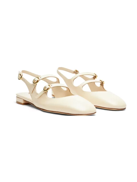 Balerinki Stuart Weitzman skórzane białe