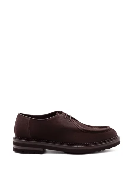 Pantofi derby Green George din piele de căprioară verde