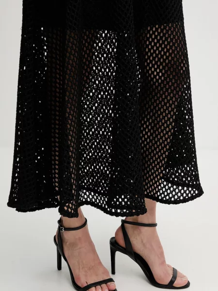 Сукня Dkny maxi розкльошена чорний