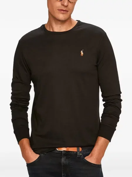Tricou polo Polo Ralph Lauren cu autograf cu decolteu în V roșu