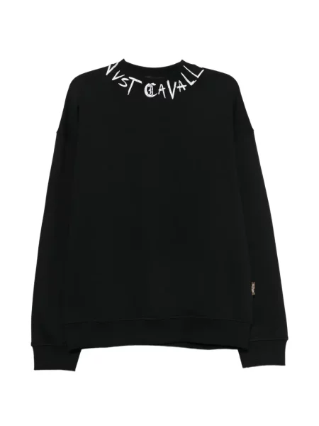 Pulover Just Cavalli cu imagine negru