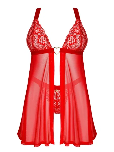 Комплект: бэби-долл и трусики Комплект_Obsessive_Elianes_babydoll червоний