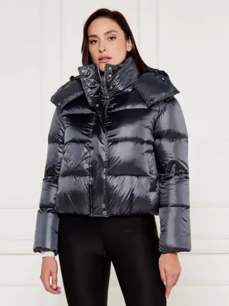 Patrizia Pepe Steppelt kabát | Cropped Fit kék