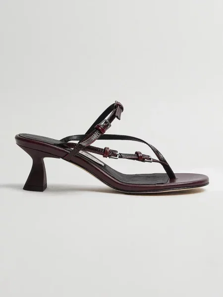 Miista șlapi de piele Abisai bordo