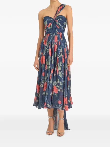 Rochie midi Markarian din șifon albastru