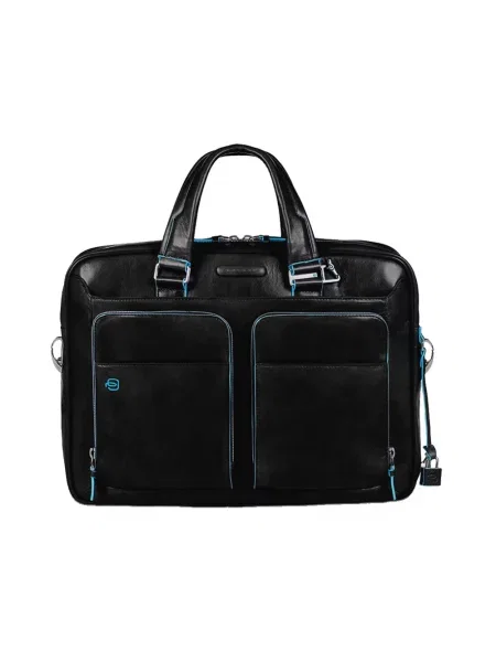 Torebka skórzana Piquadro skórzana czarna