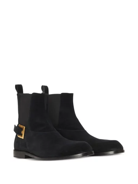 Botine chelsea Balmain din piele de căprioară negru