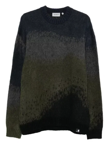 Pulover Carhartt Wip cu decolteu rotund albastru