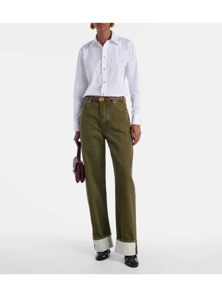 Cămașă Bottega Veneta din poplin alb