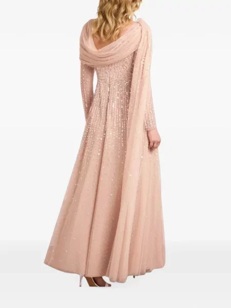 Rochie Needle & Thread cu paiete drapată roz
