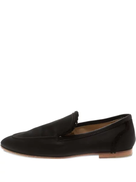 Pantofi loafer Giuseppe Zanotti din satin negru