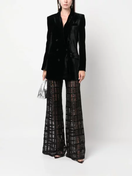 Palazzo kelnės Alberta Ferretti juoda