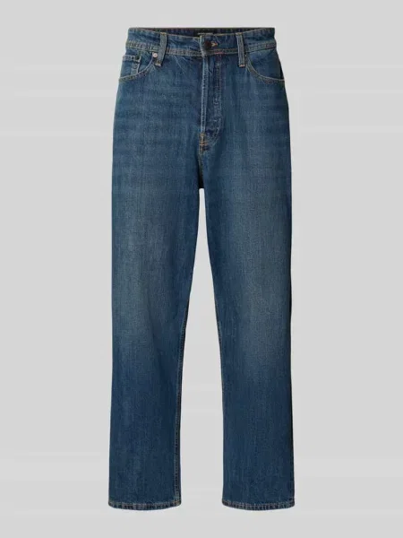 Jeansy o kroju straight fit z Model ALEX ORIGINAL' Jack & Jones granatowe