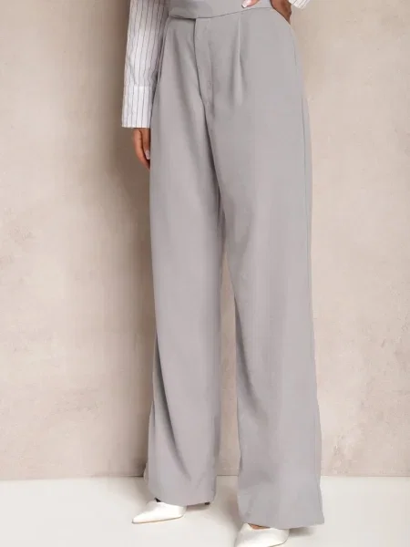 Pantaloni Largi cu Închidere pe Cârlig Brutris gri