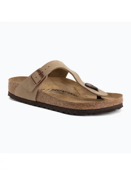 Birkenstock Gizeh NU Oiled Tabacco Brown Regular Fit Kobiety Sandały Birkenstock Size: brązowy