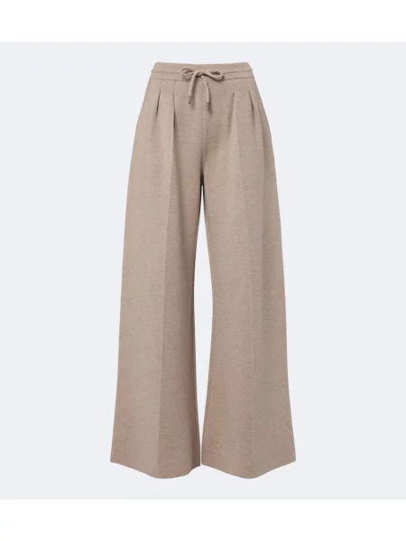 Pantaloni Max Mara de lână bej