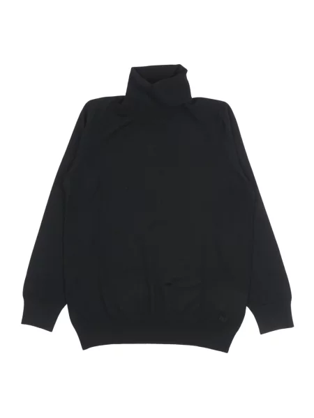 Golf sweter z golfem Fay wełniany czarny