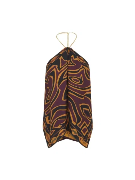 Jedwabny top Pucci z dekoltem halter