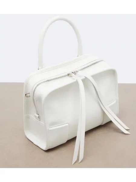 Top Loewe din piele alb