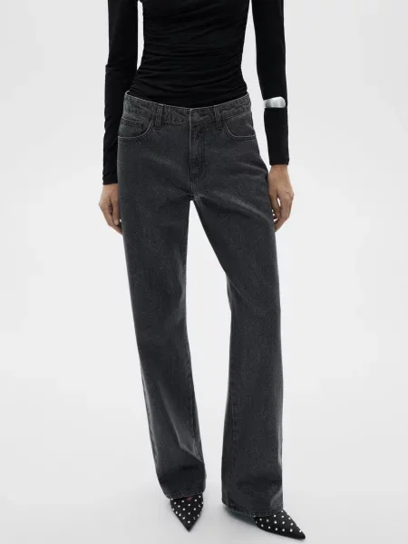 Прямі джинси MANGO чорний