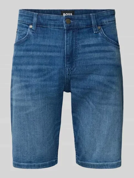Bermudy w kroju regular fit z mieszanki bawełny model P-Re.Maine' Boss niebieskie