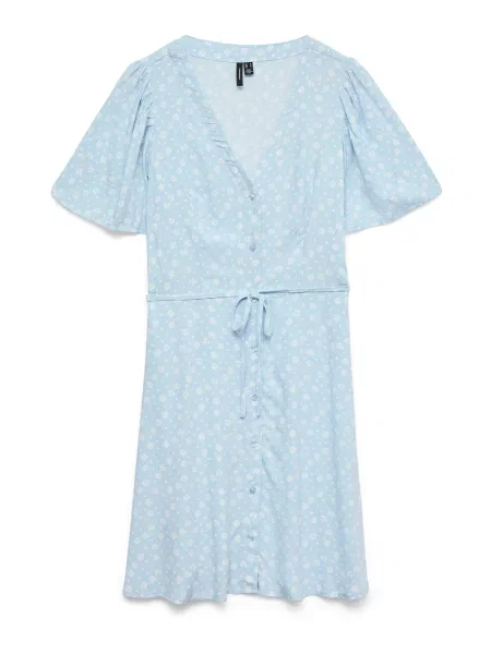 VERO MODA Rochie tip bluză VMALBA albastru deschis alb