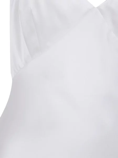 Rochie maxi Max Mara din satin cu bretele alb