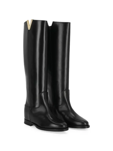 Botine Via Roma 15 din piele negru