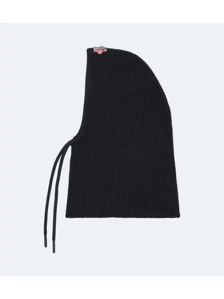 Căciulă Moncler Grenoble de lână cu autograf negru
