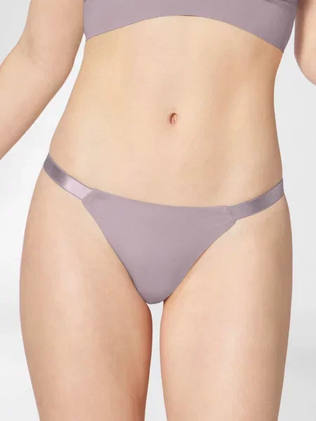 Женские трусики танга сірі