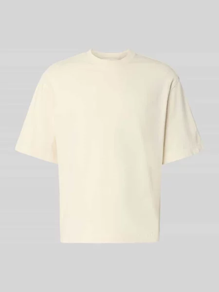 T-shirt o pudełkowym kroju z czystej bawełny model CORY' Selected Homme biała