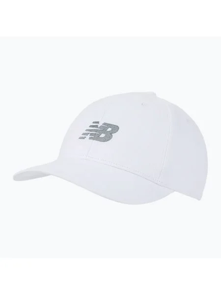 New Balance 6 панел структуриран Snapback шапка бяло