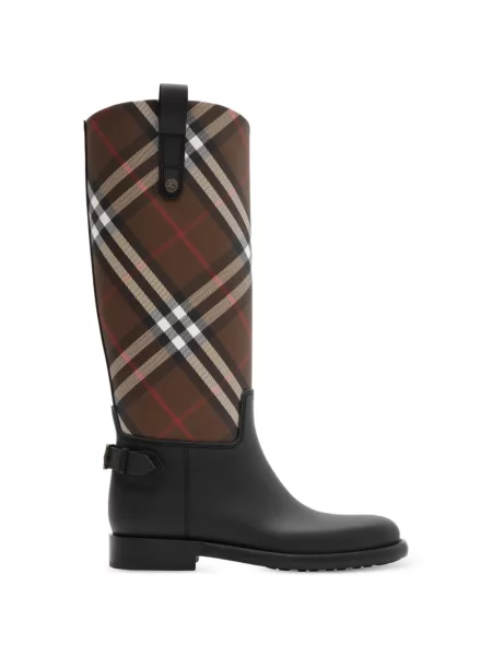Botine Burberry în carouri maro