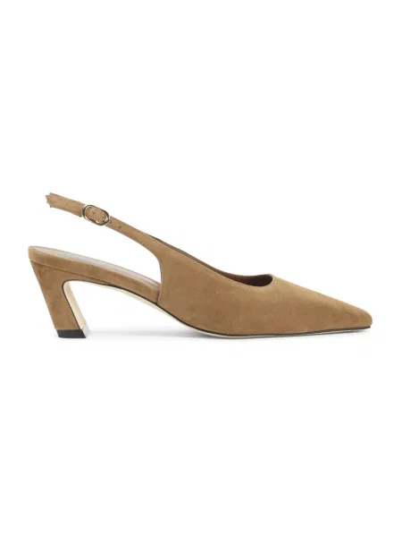 Czółenka Stuart Weitzman zamszowa brązowa