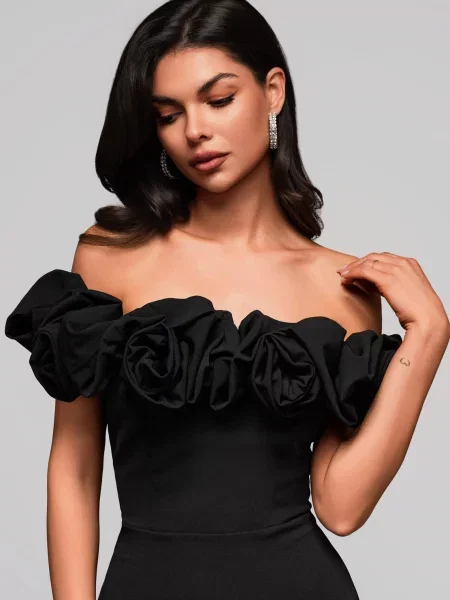 Rochie de seară Edoti de costum negru