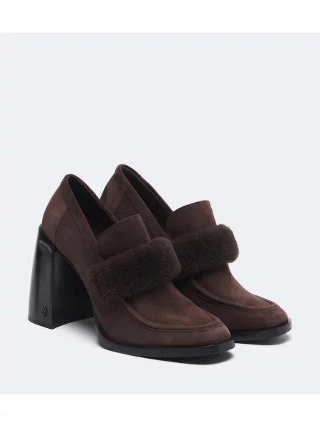 Pantofi cu toc Jimmy Choo din piele de căprioară maro