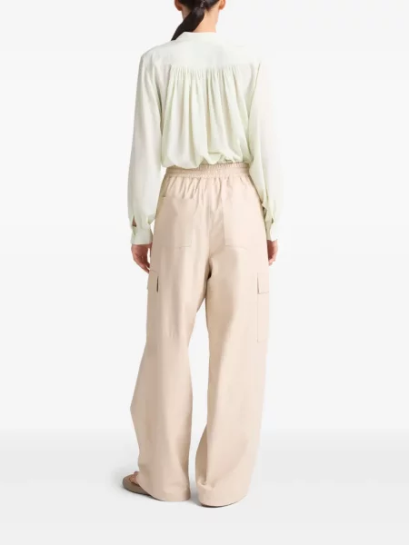 Pantaloni Yves Salomon din piele