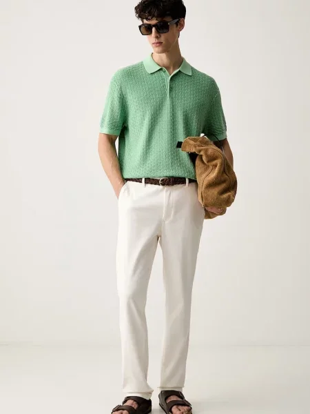 Tommy Hilfiger slim hlače z elastanom bež