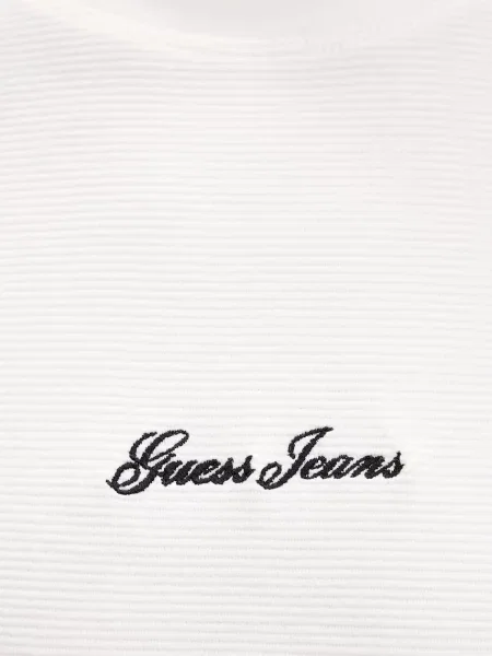 Однотонный лонгслив Guess Jeans бежевый