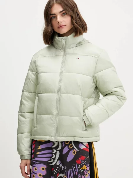 Tommy Jeans kurtka zimowa zielony