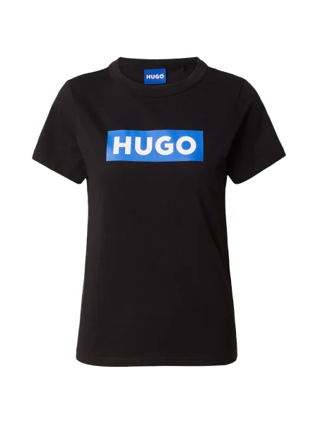 HUGO Blue Tricou Classic albastru / negru alb