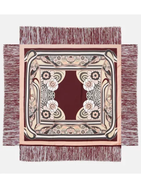 Fular La Doublej cu franjuri de mătase