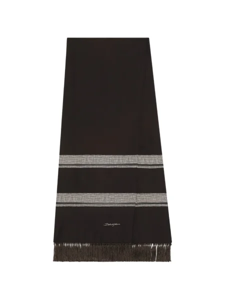 Fular Dolce & Gabbana cu franjuri maro