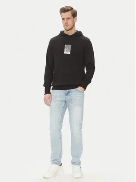 Calvin Klein Jeans Mikina Brush Stroke černá