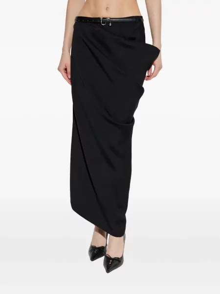 Fusta maxi Sportmax drapată negru